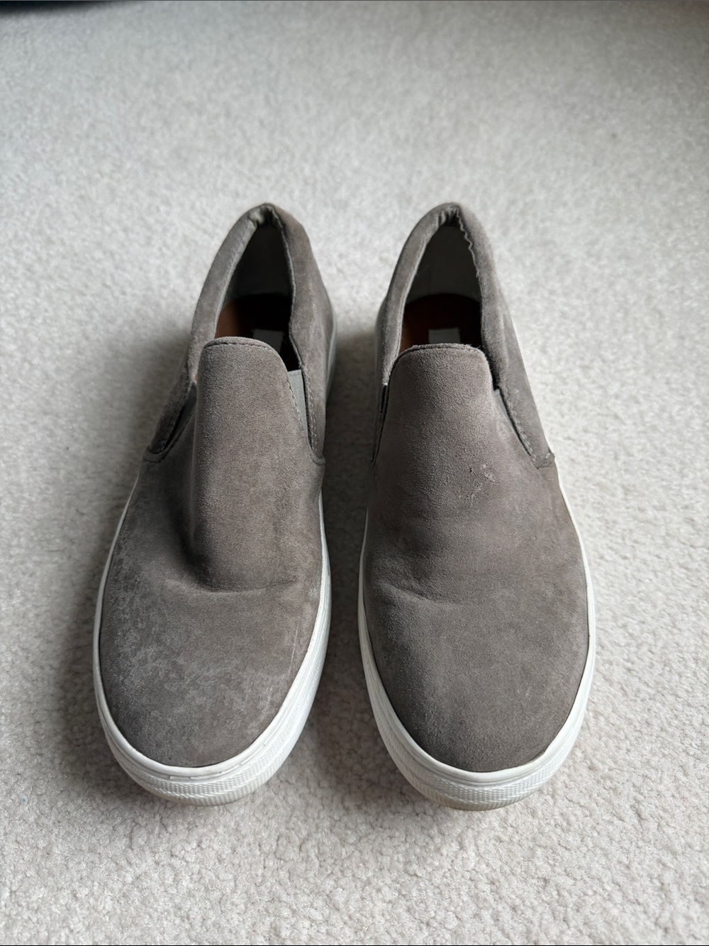 Steve Madden Women's Slip-On Suede Loafers - Gray